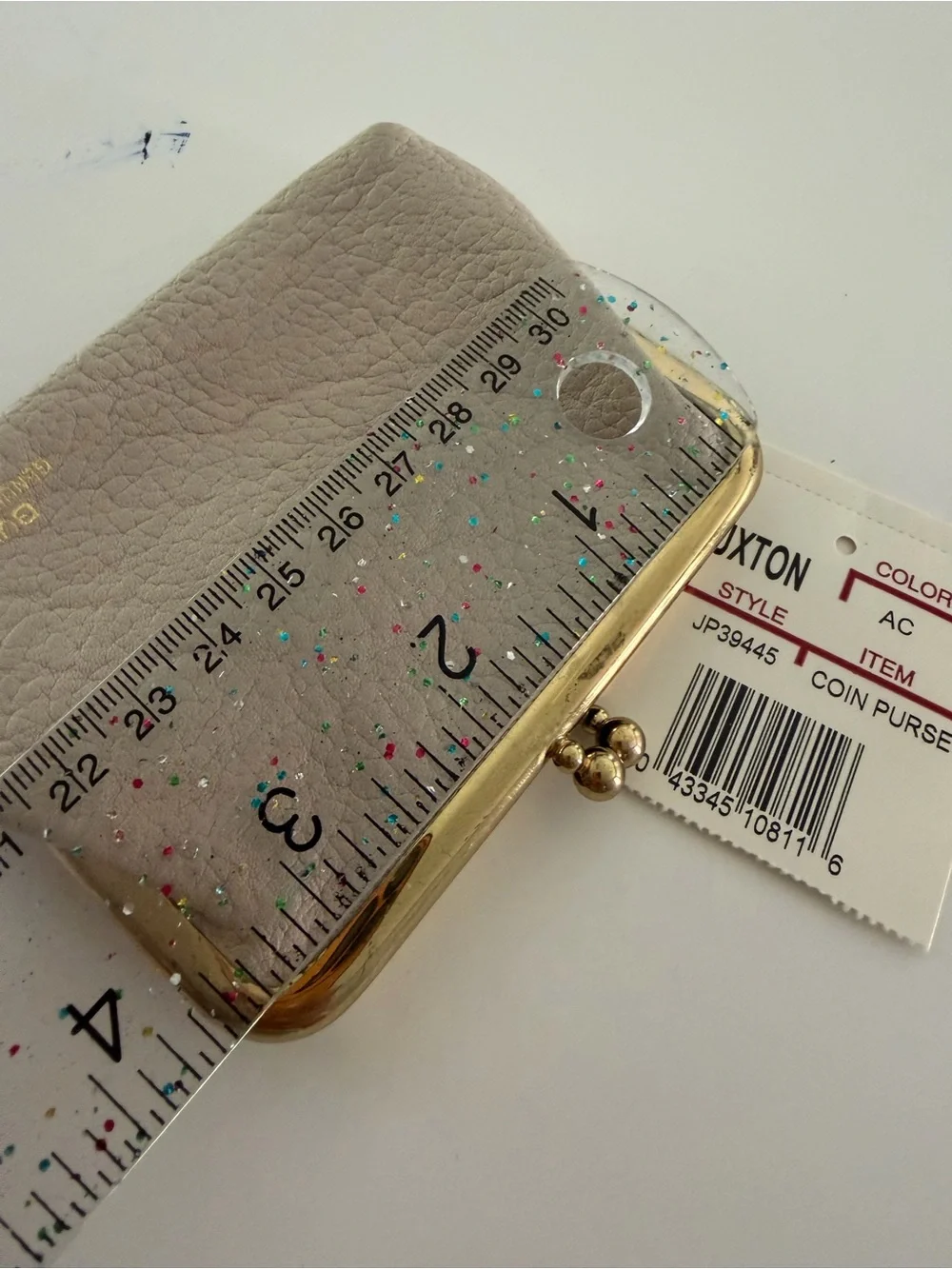 100% leather Buxton Lock Coin Purse